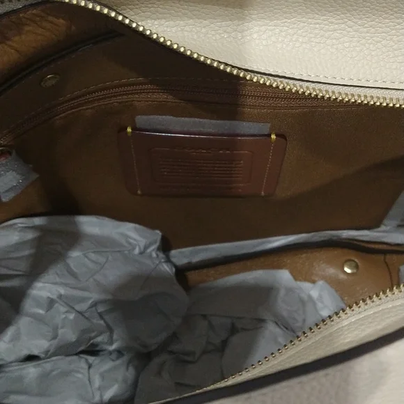 Coach Alana Pebbled Leather Colorblock Tote Bag - Picture 11 of 13